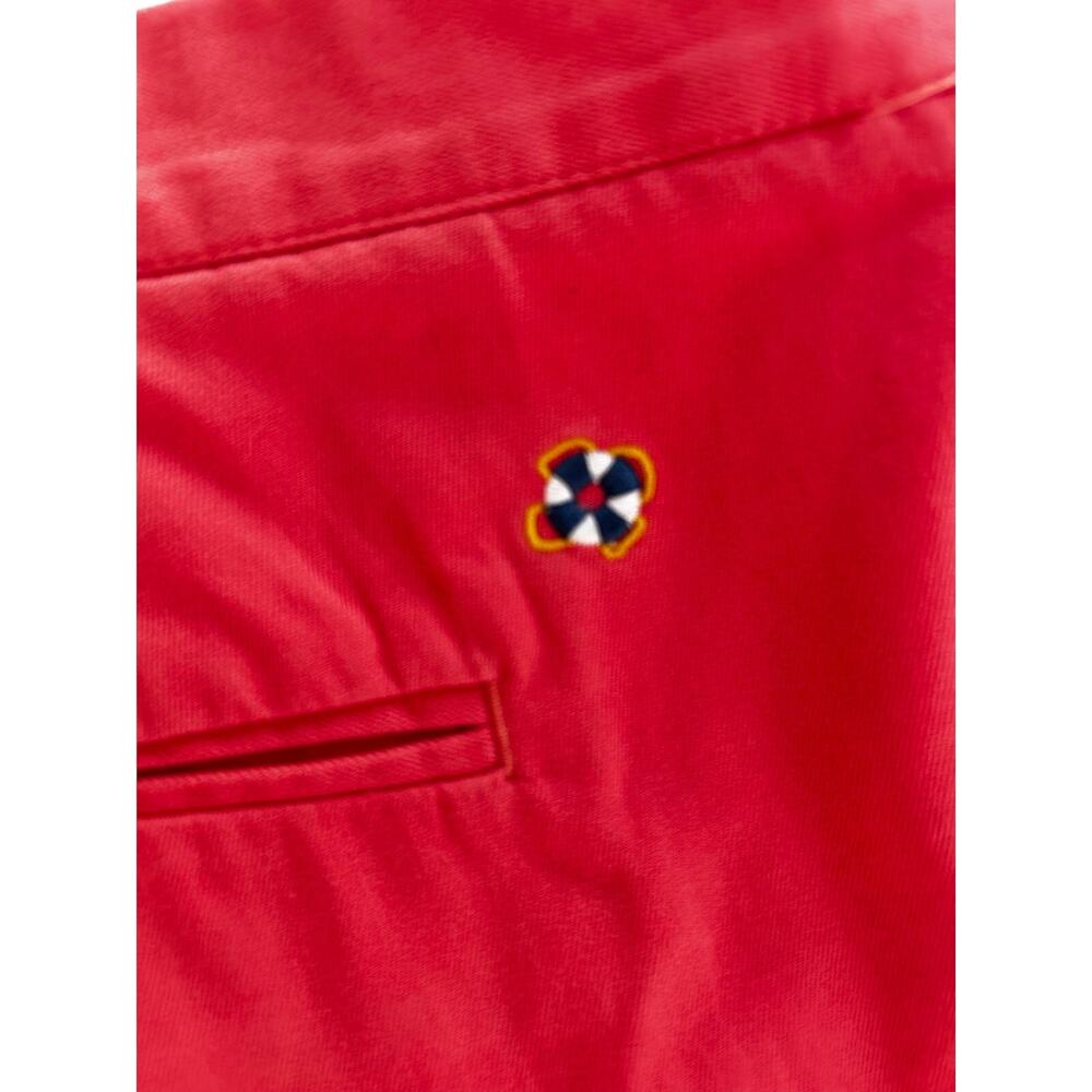 Castaway Nantucket Island Flag Embroidered Shorts Men’s 46 Red Pink Cotton USA - Picture 10 of 10